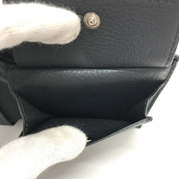 BURBERRY 8043377 logo Wallet Saif Folded wallet Leather Black - Picture 15 of 16